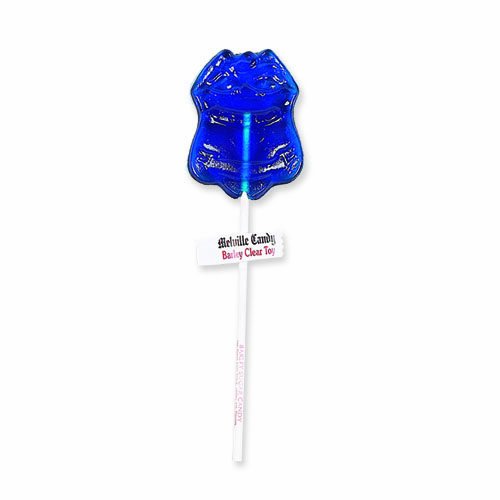 Melville Candy Lollipops, Police Badge, 1 ounce Lollipops (Pack of 24) logo