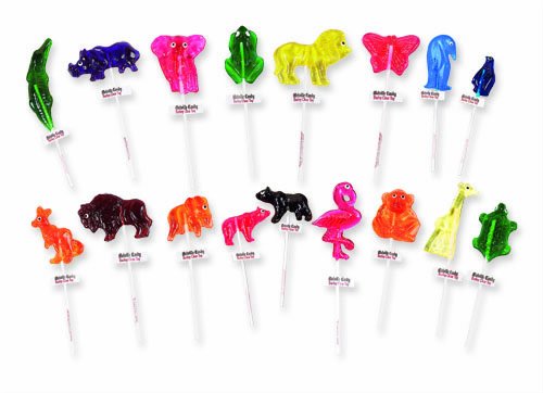 Melville Candy Lollipops, Zoo Animals, 1 ounce Lollipops (Pack of 24) logo