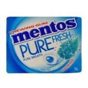 Mentos Chewing Gum Pure Fresh Mint Flavor, Sugar Free,12g (Pack of 6) logo