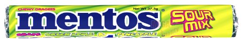 Mentos Chewy Dragees Candy Tablet 1 Roll – Sour Mix logo