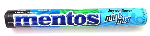 Mentos Chewy Dragees Dragee Bar Candy Candies Mix Mint, Black, Ice, Spearmint Product Of Thailand logo