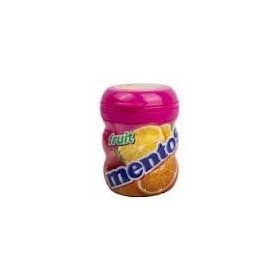 Mentos Fruit Gummy Candy 81g. (1 Bottle) logo