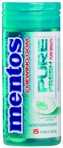 Mentos Gum Pure Fresh Mint In Pocket Bottle, Wintergreen, 1.06 Ounce (Pack of 10) logo