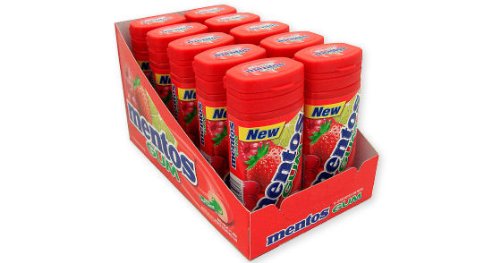 Mentos Gum Red Fruit Lime, 15 Piece, 10 Count logo