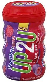 Mentos Gum Up2u 45 Pcm Bottle Strawberry Blackberry 3.18 Oz (4 Pack) logo