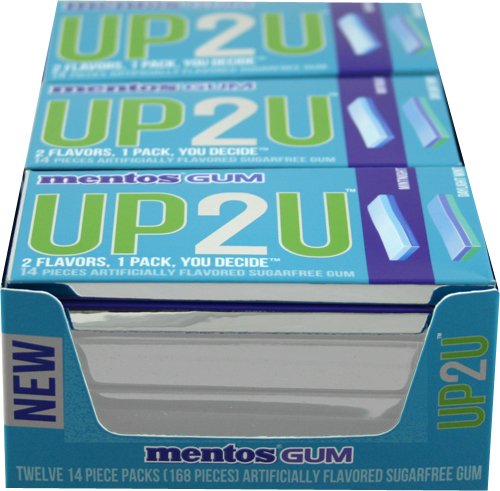 Mentos Gum Up2u, Daylight and Midnight Mint, 0.92 Ounce (Pack of 12) logo