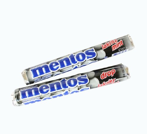 Mentos Licorice Roll (lakrids Mint), 2 Rolls logo