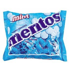 Mentos Mint Chewy Dragees Candy 200 Tablets logo