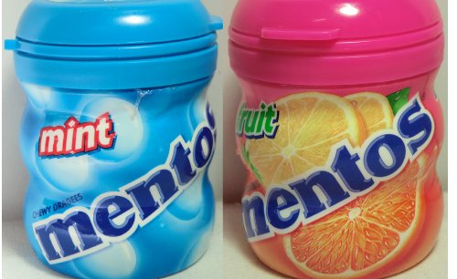 Mentos Mint Vs Mentos Fruit Duo Pack (2 Bottles) logo
