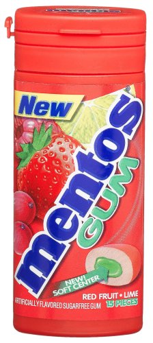 Mentos Red Fruit Lime Gum, 15-piece Dispensers (Pack of 20) logo