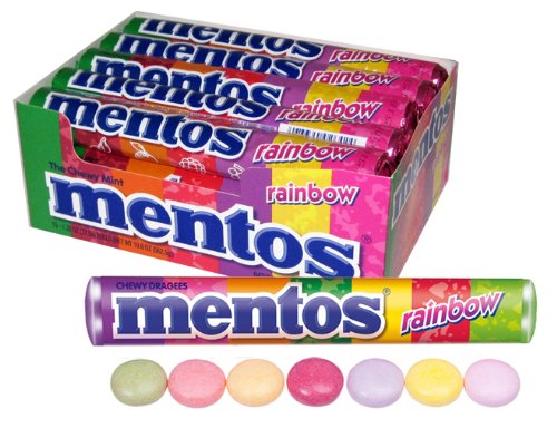 Mentos Rolls, Rainbow, 1.32 Ounce (Pack of 15) logo