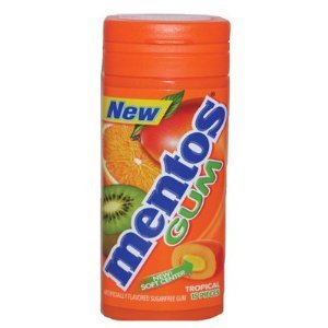 Mentos Sugar Free Chewing Gum – Tropical Flavor 15 Piece (Pack of 10) logo