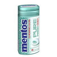 Mentos Sugar Free Pure Fresh Chewing Gums, Winter Green Flavor – 15 Pieces/bottle, 10 Ea logo
