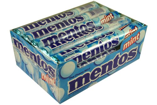 Mentos The Chewy Mint Candy Mint Flavor 1.32oz Rolls – 15 Rolls logo