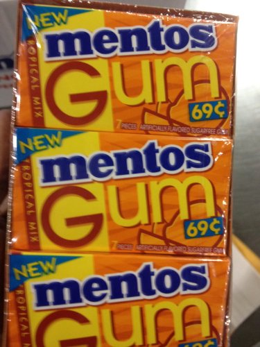 Mentos Tropical Mix 69 Cent Pre-priced Gum logo