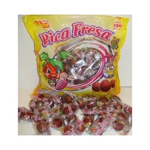 Mexican Pica Fresa Chili Strawberry Gummy Candy (100) logo