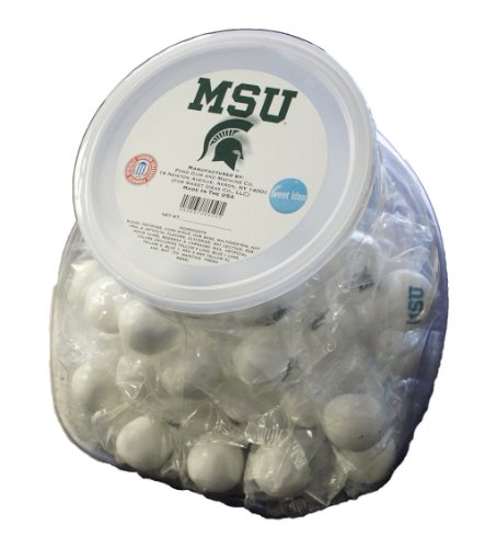 Michigan State Spartans (msu) Fruit Flavored 1 Wrapped Gumballs 75 Ct Container logo