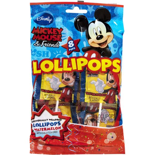 Mickey Mouse Lollipop Party Pinata Treats 8 Count Shaped Like Mickey Watermelon Flavor Great For Pretty logo