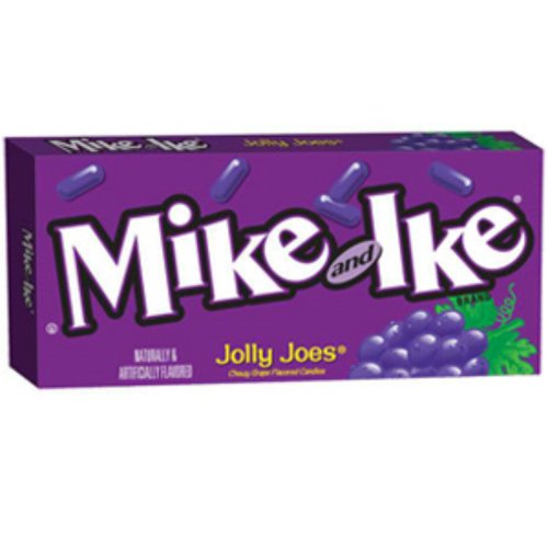 Mike and Ike Grape Jolly Joes Chewy Candy 6 Ounce Theater Size Pack 1 Box logo