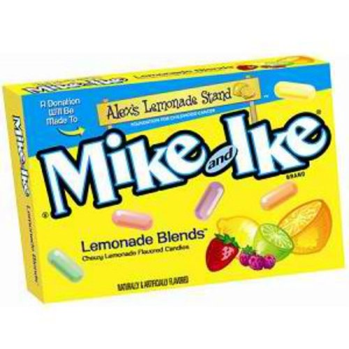 Mike and Ike Lemonade Blends Chewy Candy 4.2 Ounce Theater Size Pack 1 Box logo