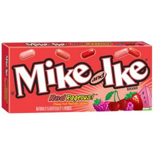 Mike and Ike Red Rageous Chewy Candy 6 Ounce Theater Size Pack 12 Boxes logo