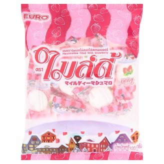 Mildy Strawberry Filled Marshmallow 120g Product Of Thailand logo