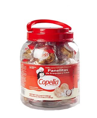 Milk Caramel Container 50 Count,  Panelitas De Arequipe Y Coco logo