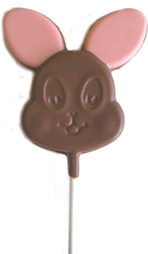 Milk Chocolate Bunny Lollipop With Pink Ears logo