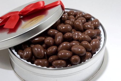 Milk Chocolate Covered Almonds Gift Tin logo