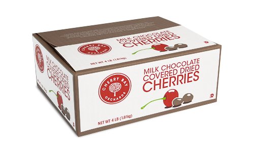 Milk Chocolate Covered Dried Montmorency Cherries (with Sugar) 4lb Box logo