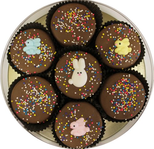 Milk Chocolate Dipped Oreo Cookies With Easter Bunny Rabbit Easter Eggs -easter Gift logo