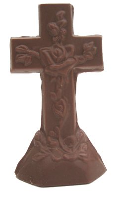 Milk Chocolate Easter Communion and Christening Cross 3 Oz. logo