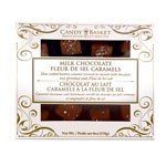 Milk Chocolate Fleur De Sel Caramels: The Candy Basket logo