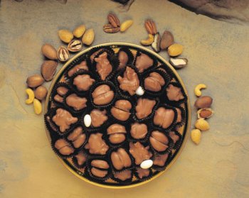 Milk Chocolate Nut Assortment 1 Lb logo