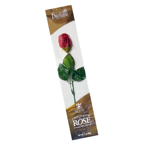 Milk Chocolate Red Rose – 6 Count Bouquet – By Dilettante (6 Pack) logo