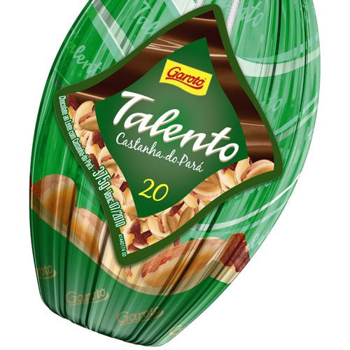 Milk Chocolate W/ Brazilians Nuts Easter Egg – Ovo De Pascoa – Talento Castanha Do Para #20 – 13.23. (375g) 6.298in High logo