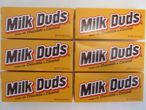 Milk Duds Made With Chocolate & Caramel 30% Less Fat and Zero Trans Fat – 6 Pack of 5 Oz Boxes logo