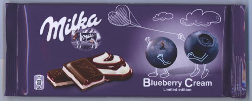 Milka Blueberry Cream Limited Edition 100g (10-pack) logo