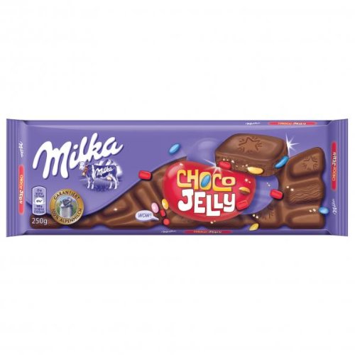 Milka Choco Jelly Alpine Milk Chocolate Bar 250 G logo