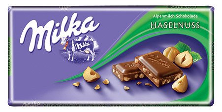 Milka – Hazelnut Chunks (100g) logo