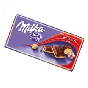 Milka Marzipan Chocolate Box With 20 Bars Each 100 Grams logo