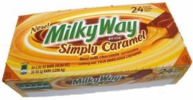 Milky Way Candy Bars, Simply Caramel, 1.91 Oz, 24-count (Pack of 2) logo