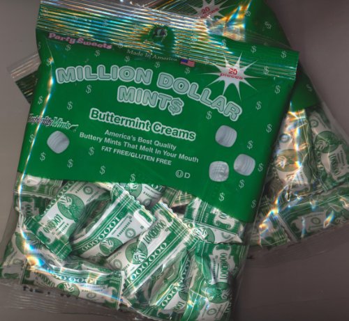 Million Dollar Mints – Buttermint Creams – Party Sweets – Two 2.5 Ounce Bags Per Order (5 Ounces Total) logo