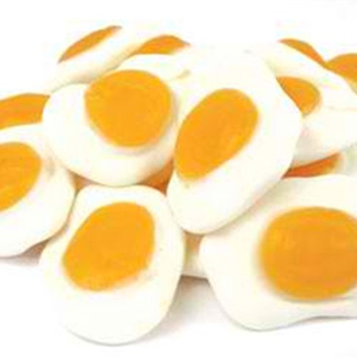 Mini Gummy Fried Eggs Candy 2.2lb Bag logo