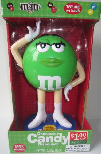 M&m Caracter Candy Dispenser Green Lady logo