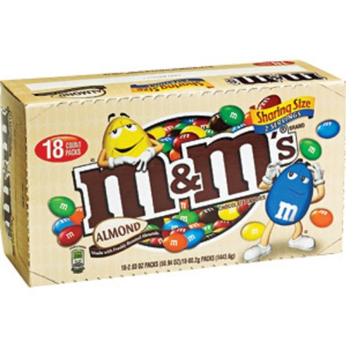 M&m King Size Almond Chocolate 18 Ct logo