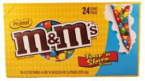 M&m King Size Peanut Chocolate 24ct logo