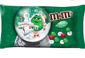 M&m Mint Chocolate Mint Christmas Candies 9.9 Ounce logo