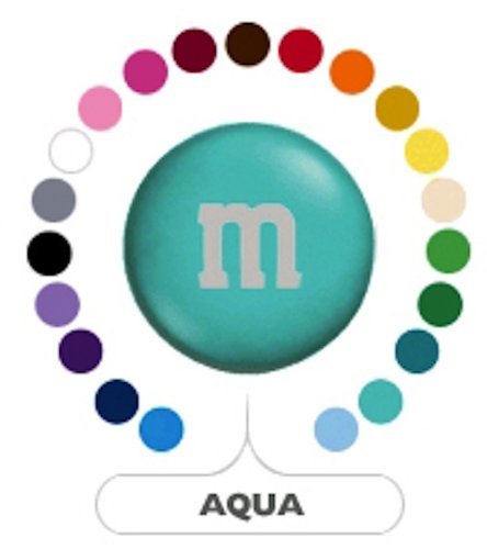 M&m’s Aqua Milk Chocolate Candy 1lb Bag logo