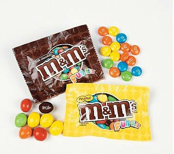 M&ms Choc & Peanut Fun Size Mix (2lbs, Approx 48 Fun-size Bags) logo